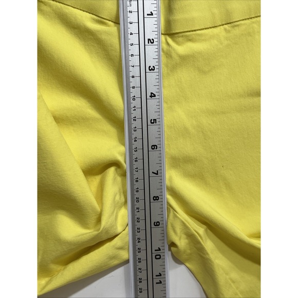 89th & Madison Stretch Straight Leg Yellow Pull On Capri Pants Womens Small - Picture 7 of 8